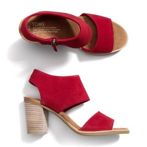 Tom's Majorca Cut Out Suede Heel